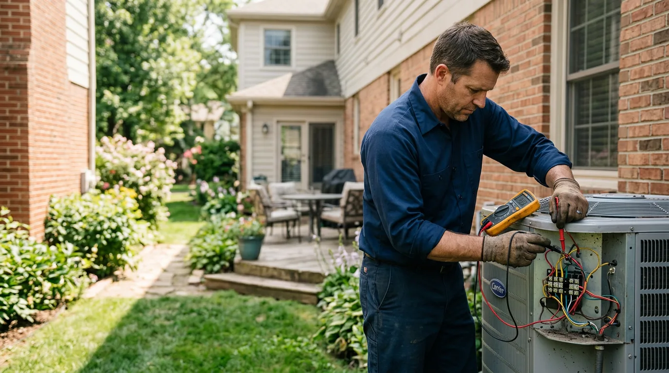 HVAC technician working near Kellnersville, WI